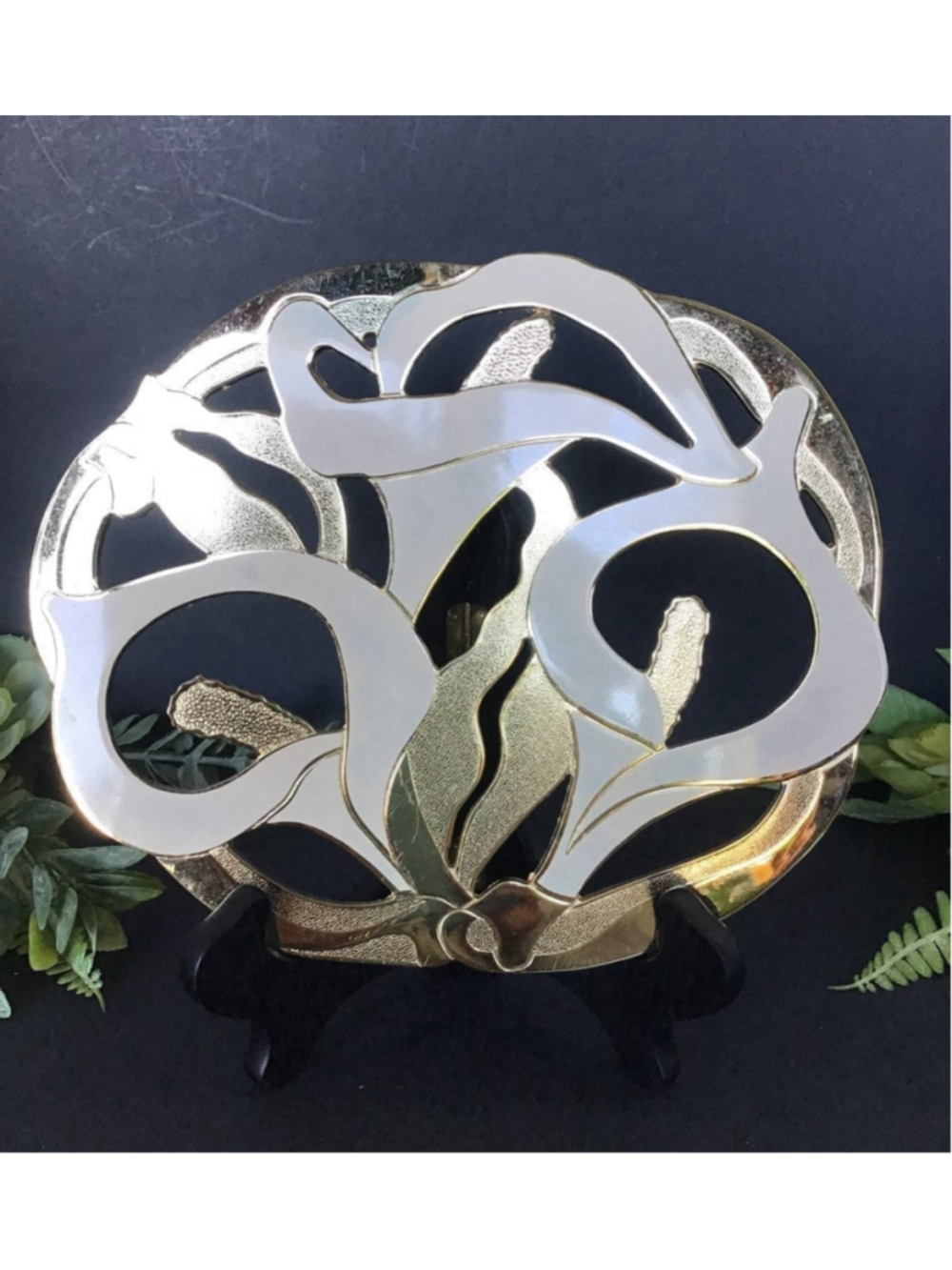 Trivet - Calla Lillies and gold